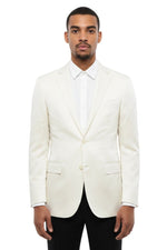 White Notched Lapel Blazer 1