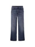 Blue Straight Mid Rise Jeans 1