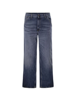 Blue Straight Mid Rise Jeans 1