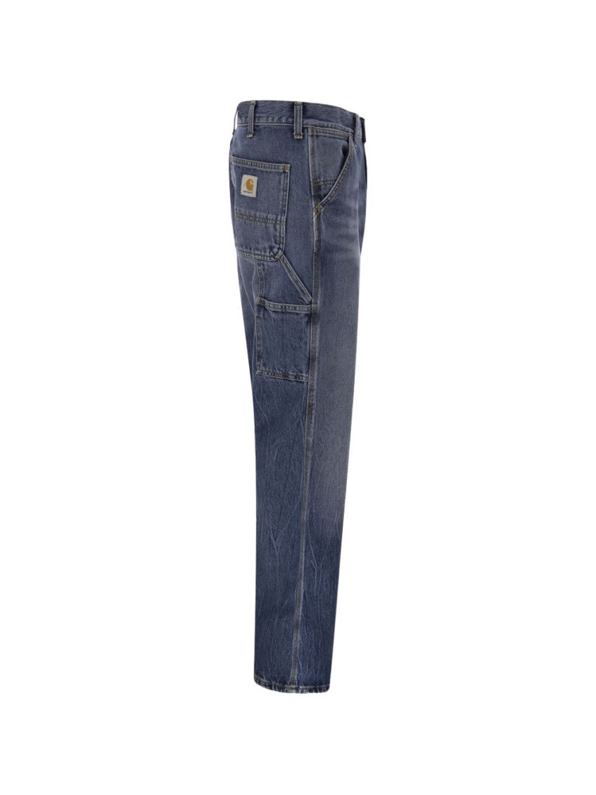 Blue Straight Mid Rise Jeans 3