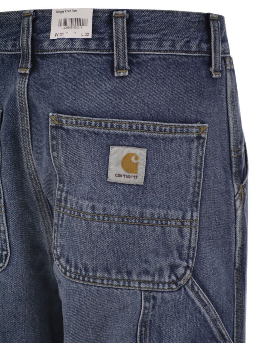Blue Straight Mid Rise Jeans 4