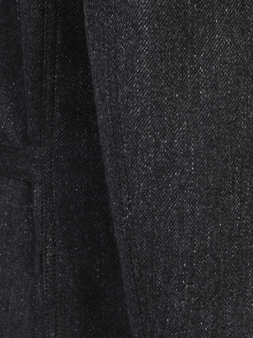 Dark Grey Single Breasted Blazer 3