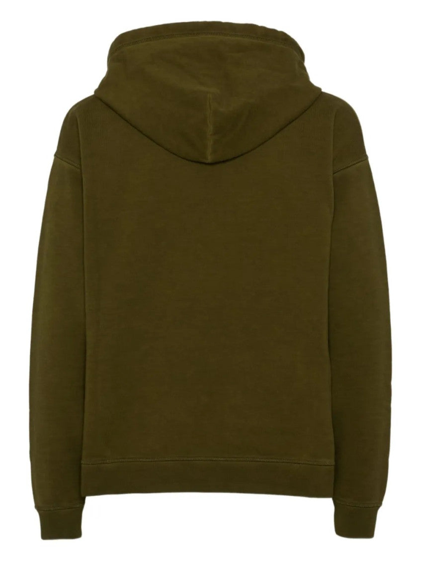 Green Solid Relaxed Hoodie 2
