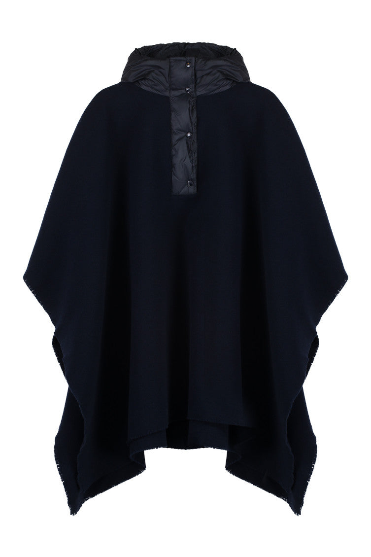Girl Navy Blue Hooded Cape 1