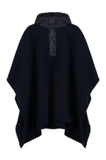 Girl Navy Blue Hooded Cape 1