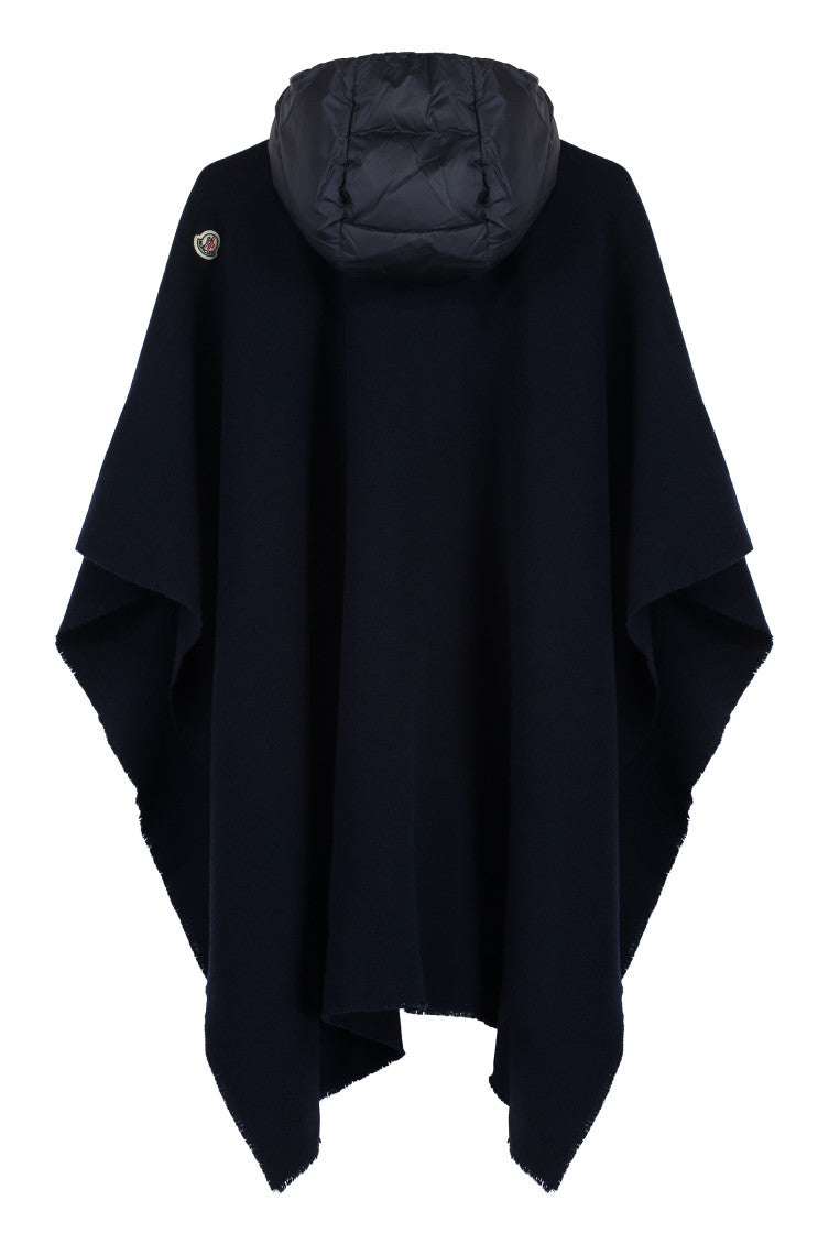 Girl Navy Blue Hooded Cape 2