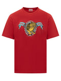 Red Graphic Crew Neck T-Shirt 1