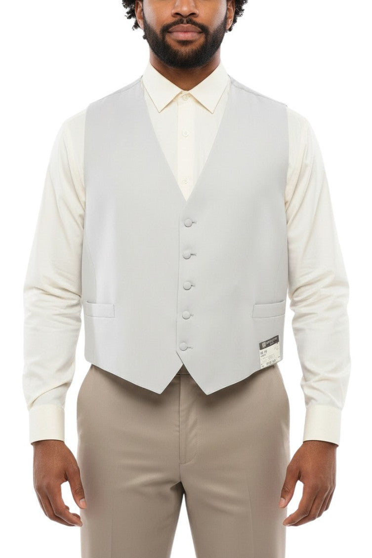 Light Grey Five Button Waistcoat 1