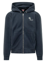 Blue Logo Zip Up Hoodie 1