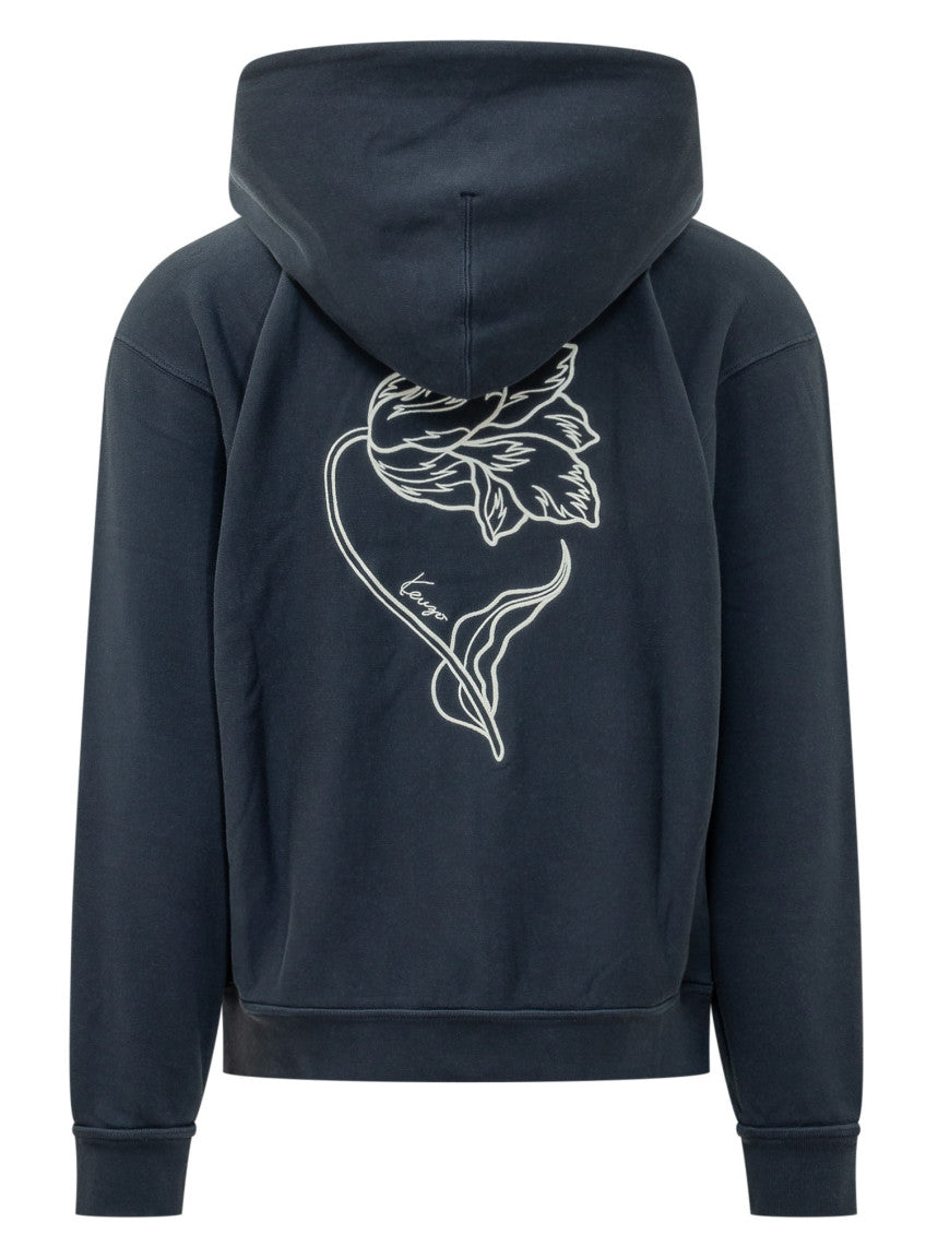 Blue Logo Zip Up Hoodie 2