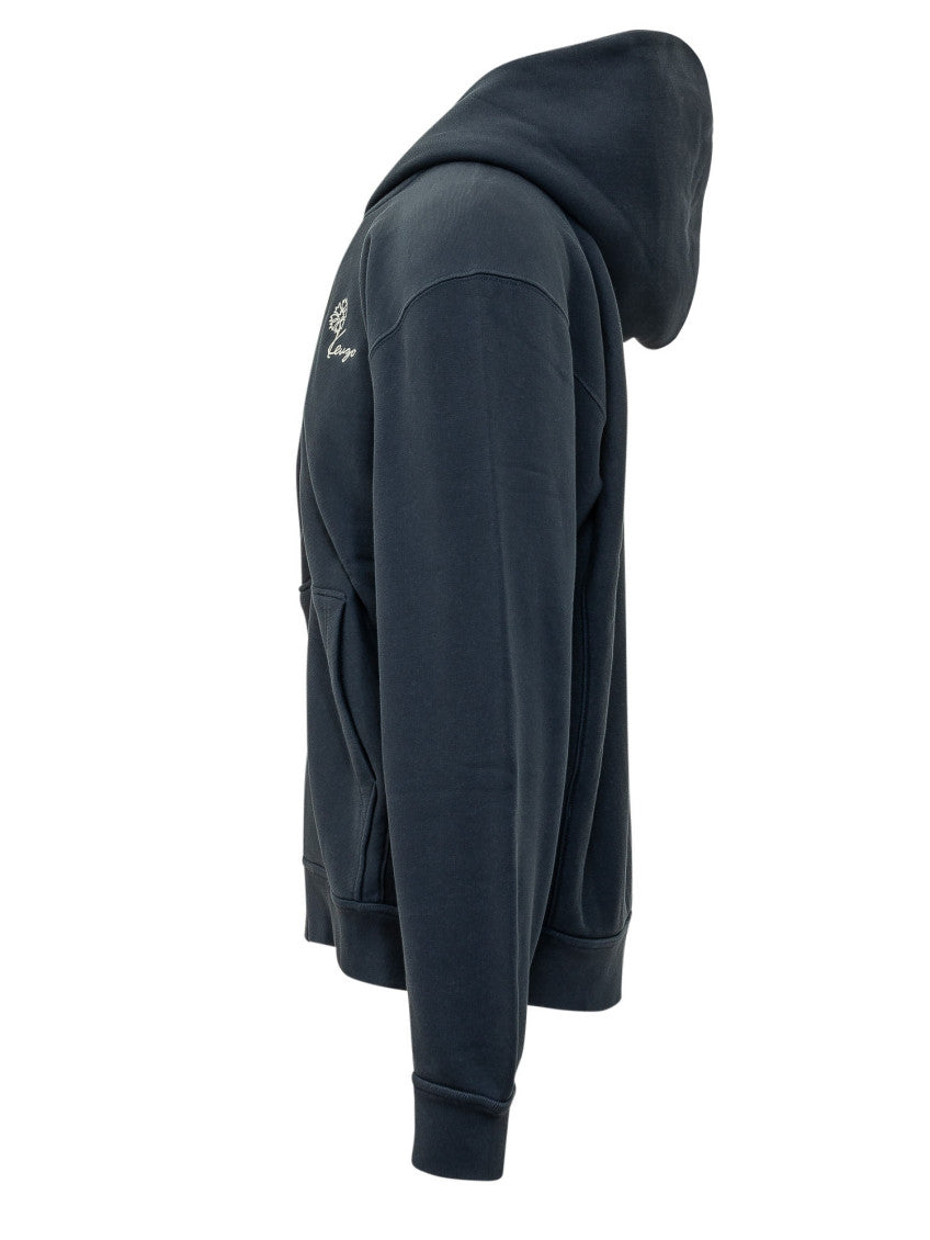 Blue Logo Zip Up Hoodie 3
