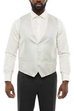 Light Grey Textured Waistcoat 1