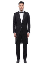 Black Peaked Lapel Blazer 1