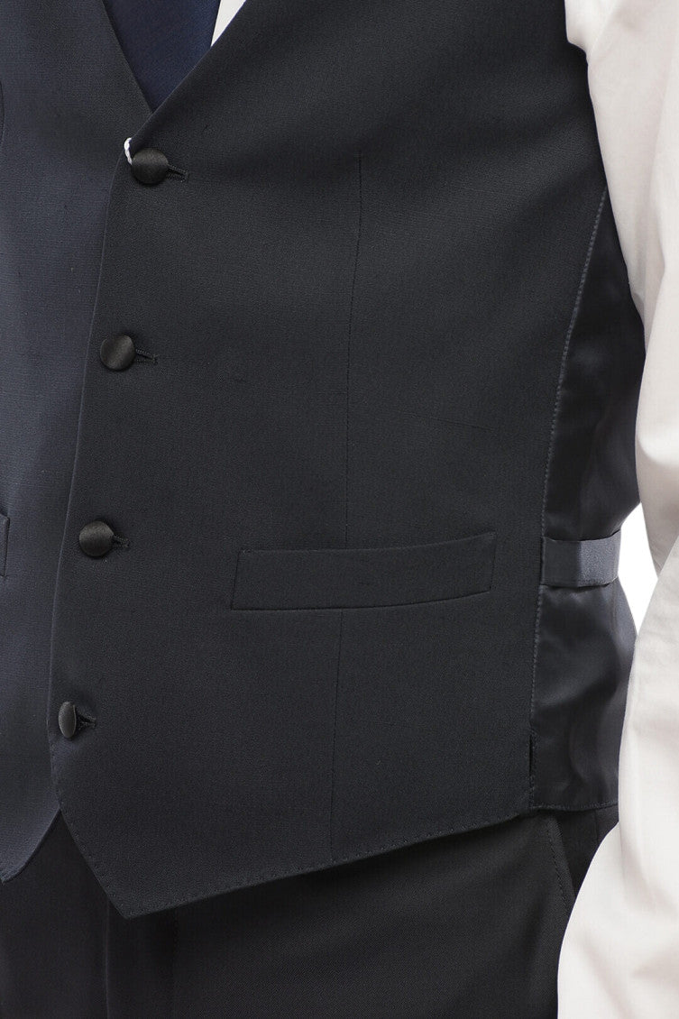 Blue Four Button Waistcoat 3