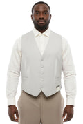 Light Grey V Neck Waistcoat 1