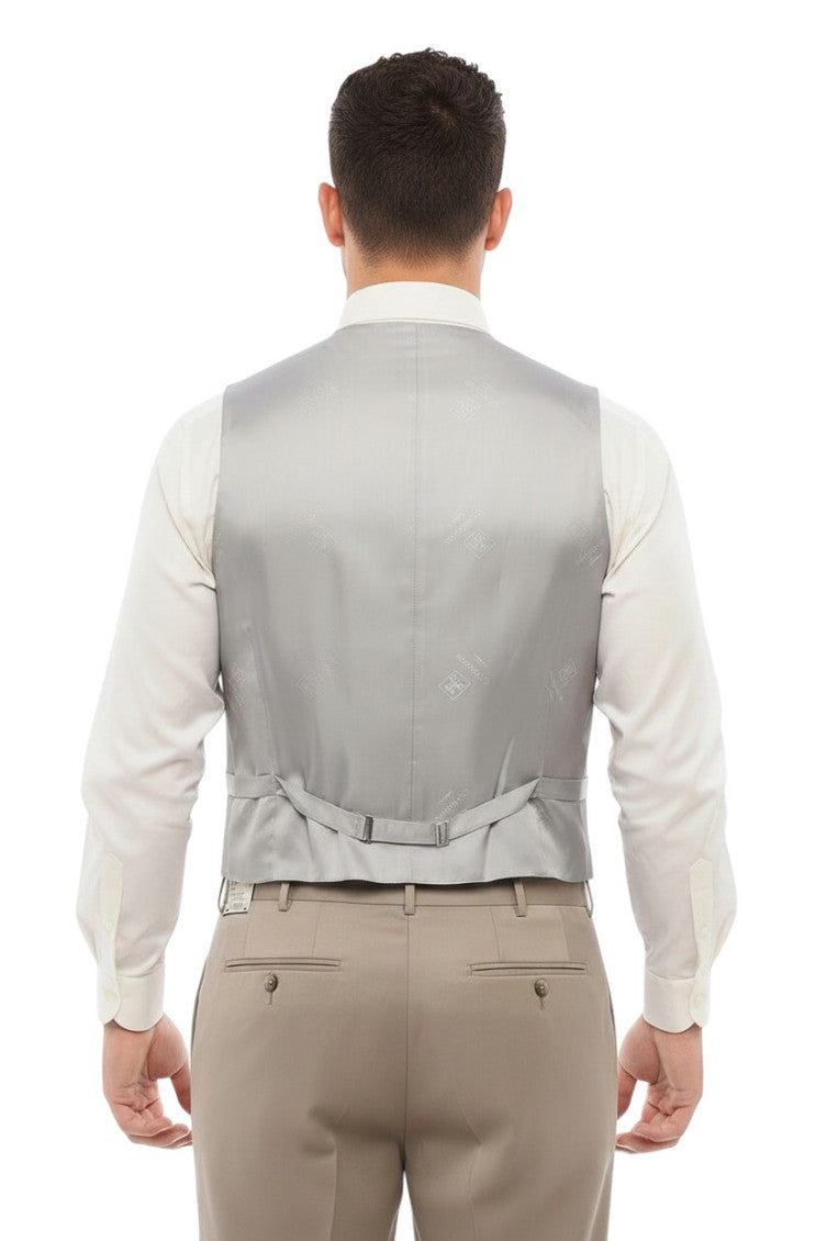 Light Grey V Neck Waistcoat 2