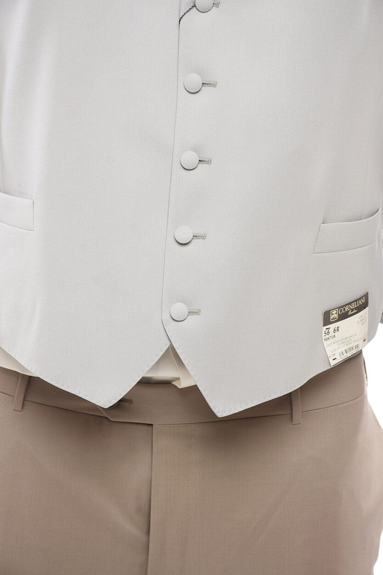 Light Grey V Neck Waistcoat 3