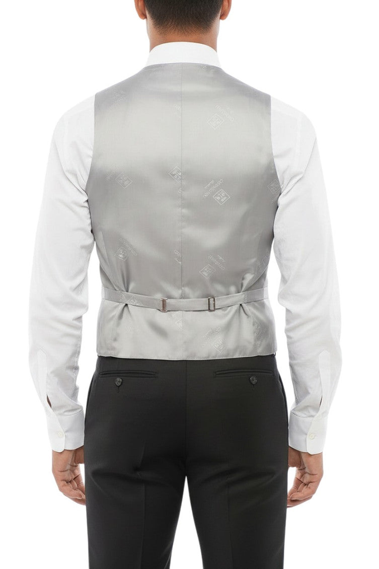 Light Grey V Neck Waistcoat 2