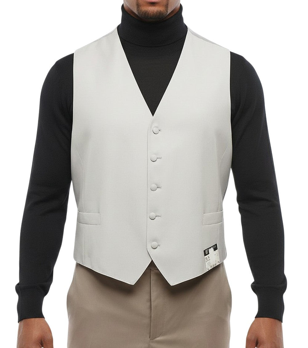 Light Grey Sleeveless Waistcoat 1