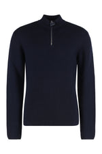 Blue Slim Half Zip Sweater 1