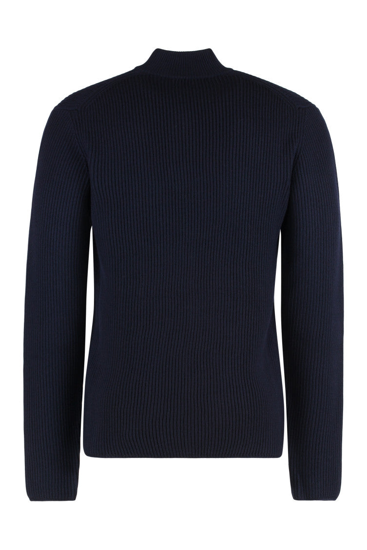 Blue Slim Half Zip Sweater 2