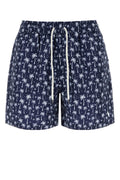 Blue Printed Swim Shorts 1