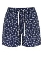 Blue Printed Swim Shorts 1