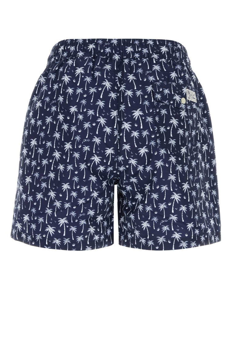 Blue Printed Swim Shorts 2
