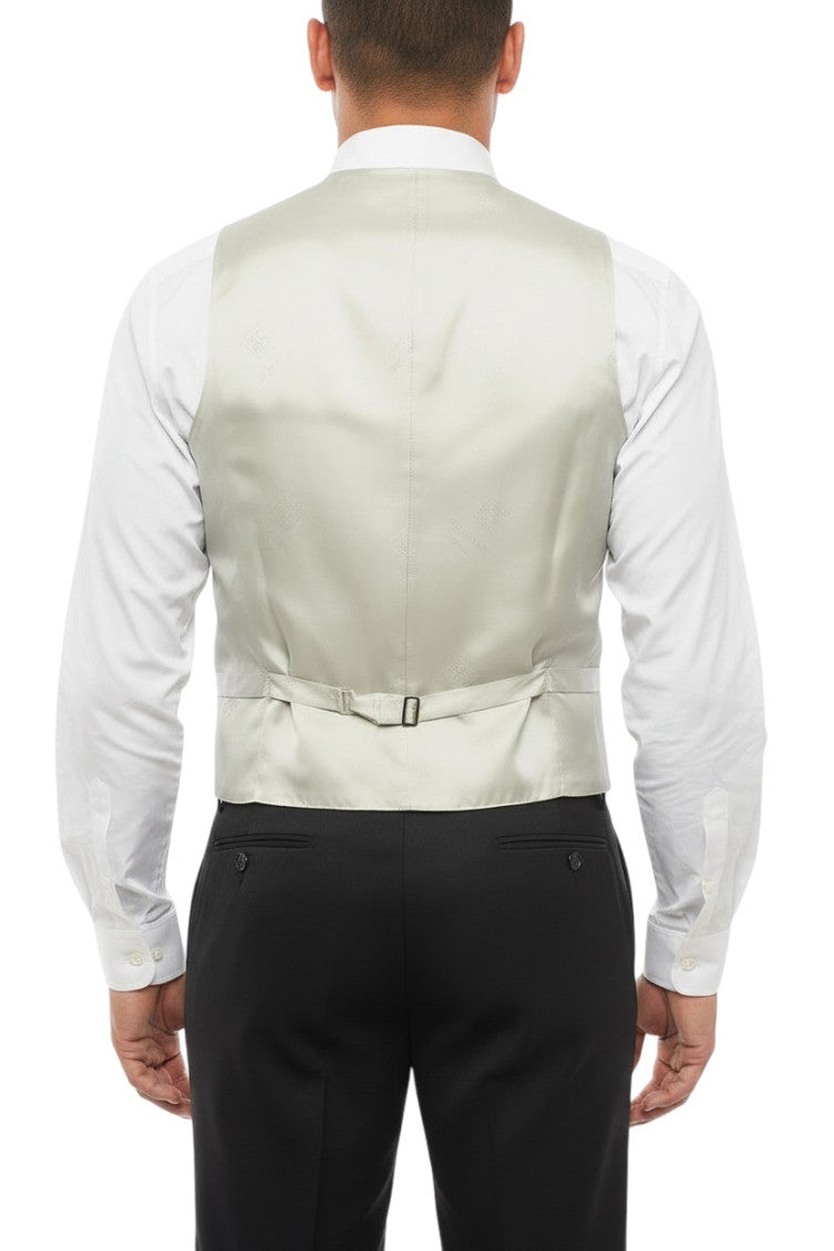 Light Grey Solid Waistcoat 2