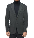 Dark Green Notched Lapel Blazer 1