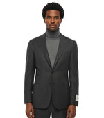Dark Grey Notched Lapel Blazer 1
