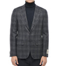 Charcoal Grey Plaid Blazer 1