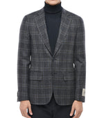 Charcoal Grey Plaid Blazer 1