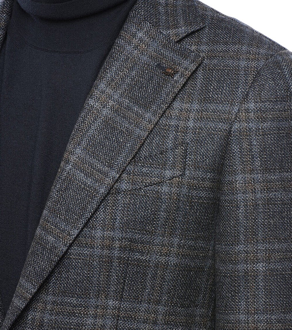 Charcoal Grey Plaid Blazer 3