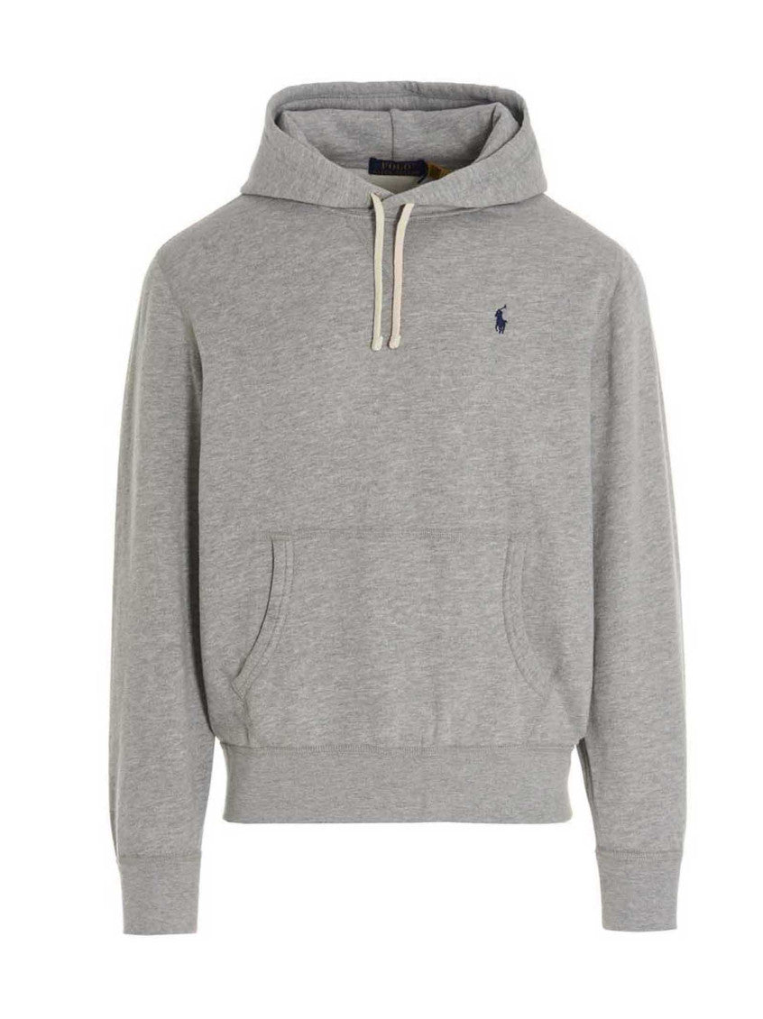 Grey Regular Logo Hoodie 1