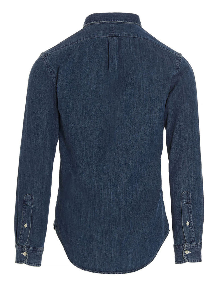 Blue Regular Denim Shirt 2