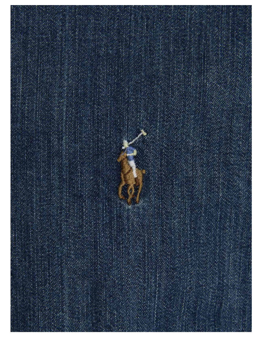 Blue Regular Denim Shirt 4