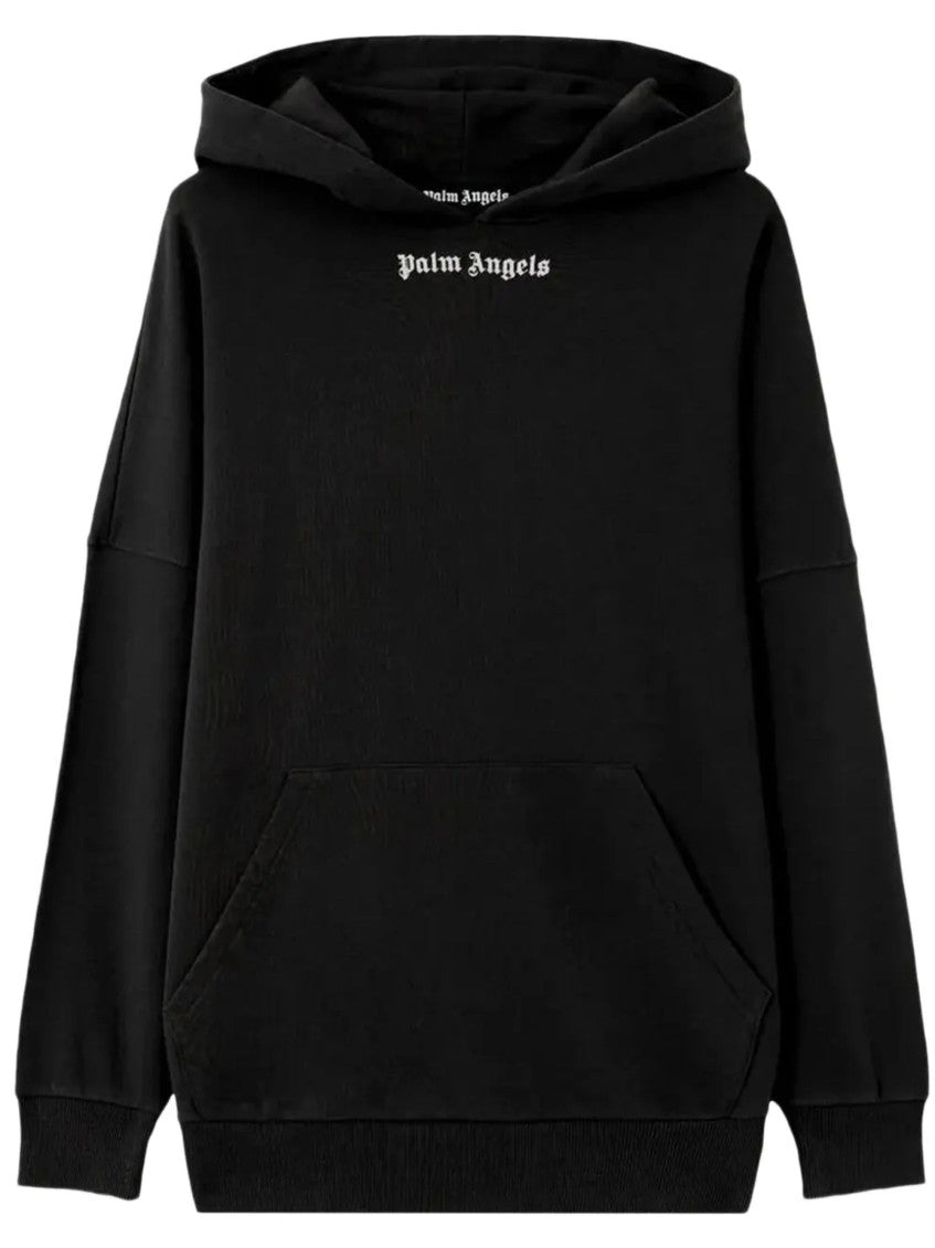 Black Relaxed Logo Hoodie 1