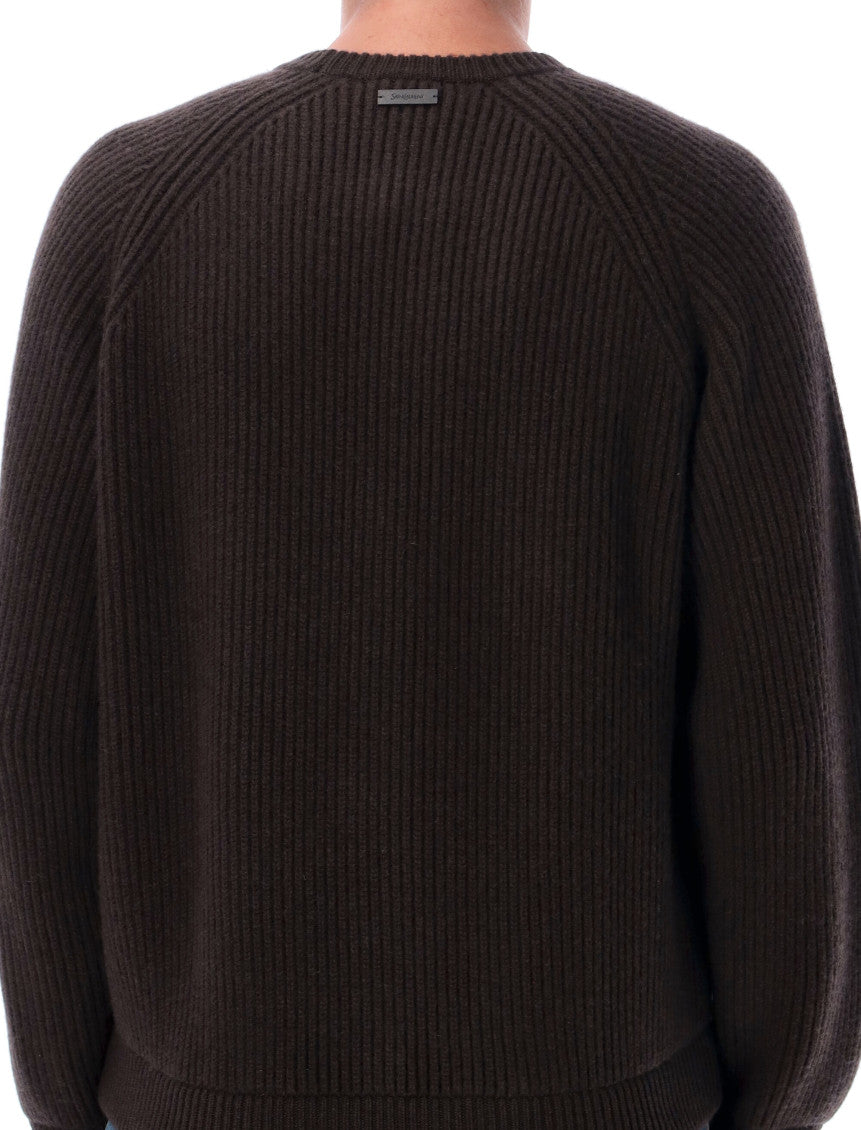 Black Knitted Crew Neck Sweater 3