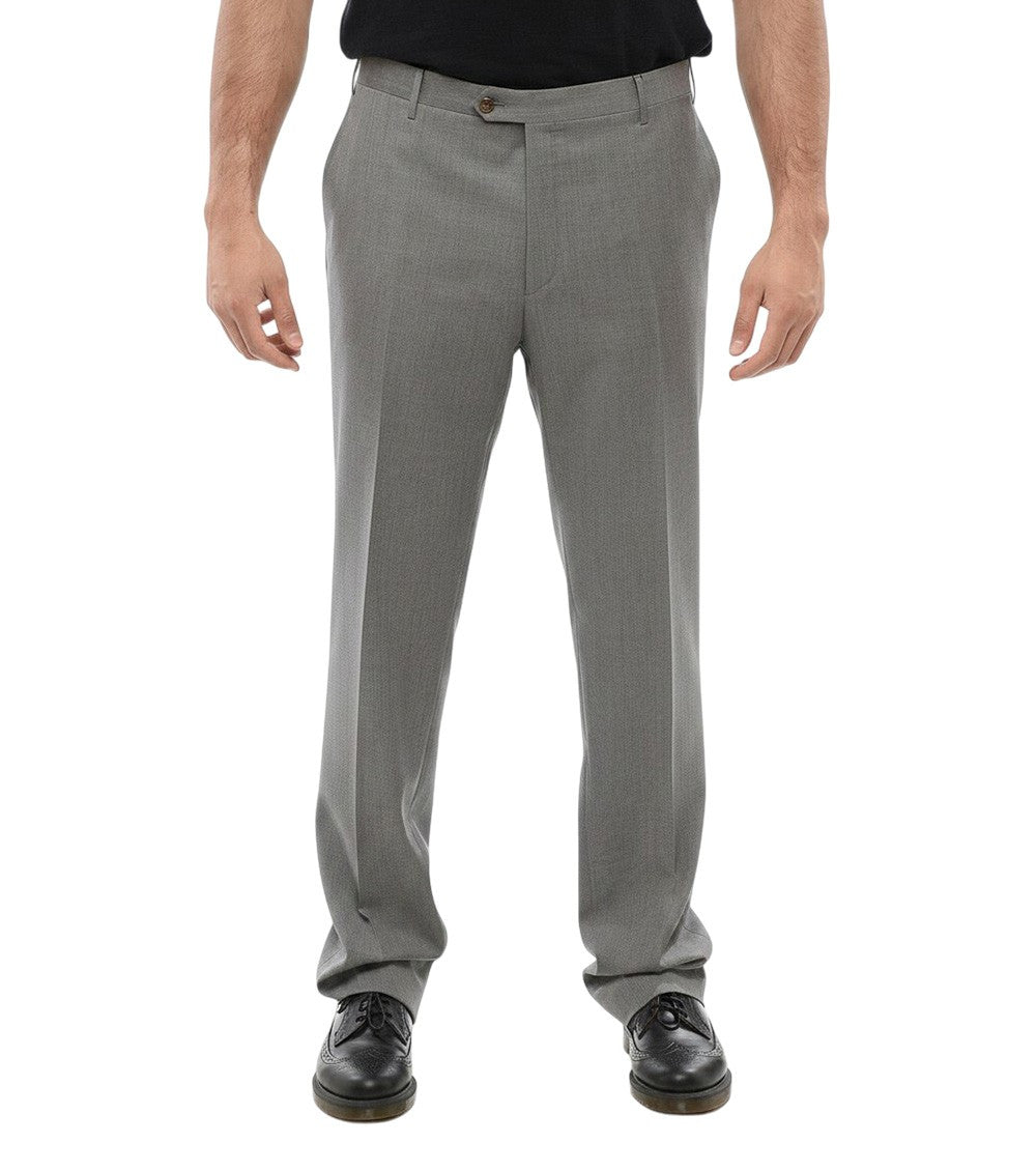 Grey Flat Front Pants 1