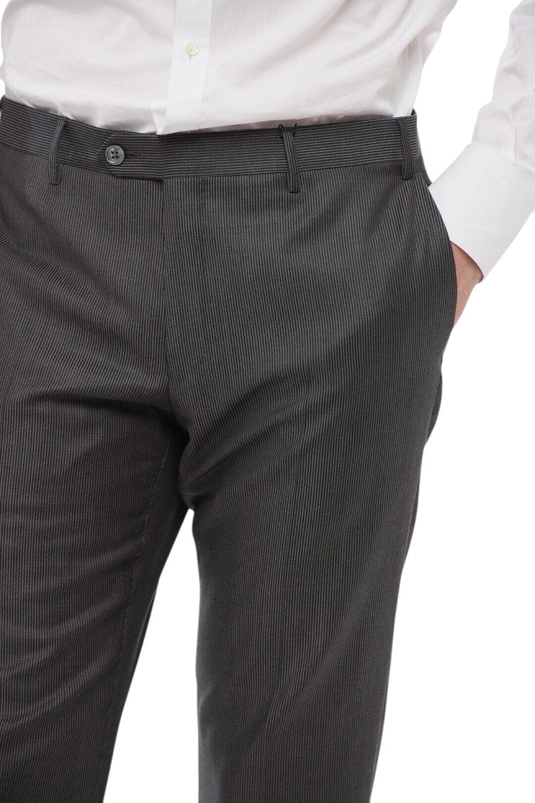 Grey Flat Front Pants 3
