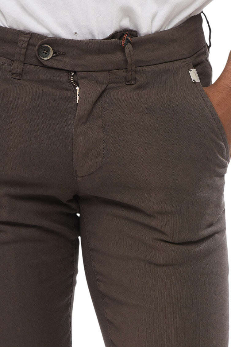 Brown Slim Chino Trousers 3