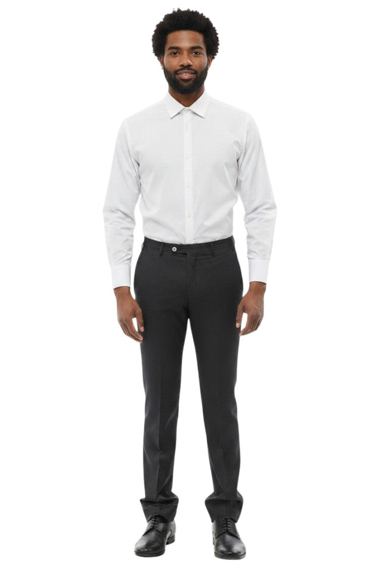 Dark Grey Straight Pants 1