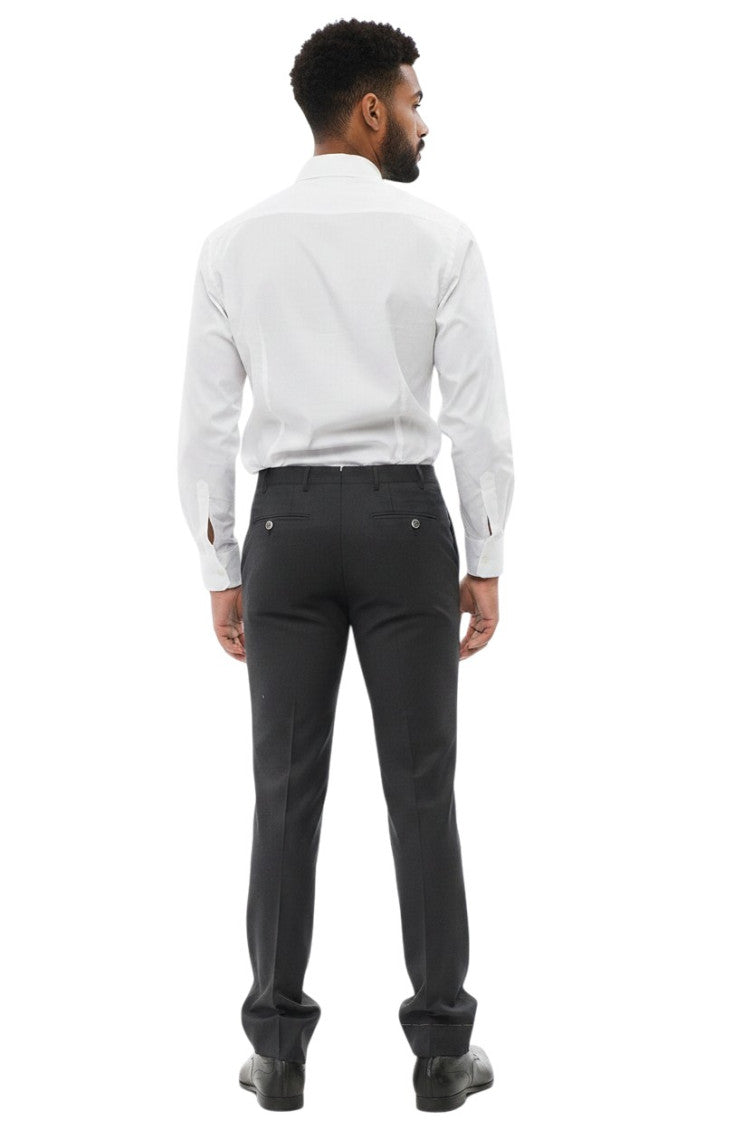 Dark Grey Straight Pants 2