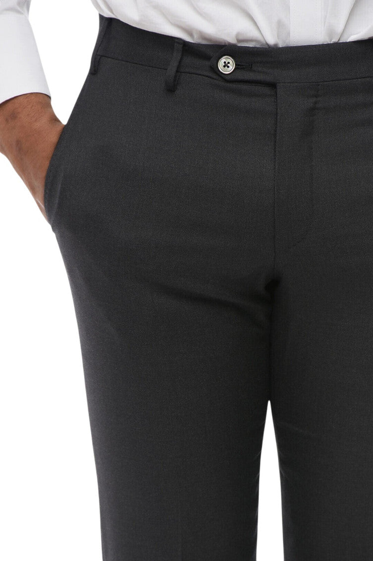 Dark Grey Straight Pants 3