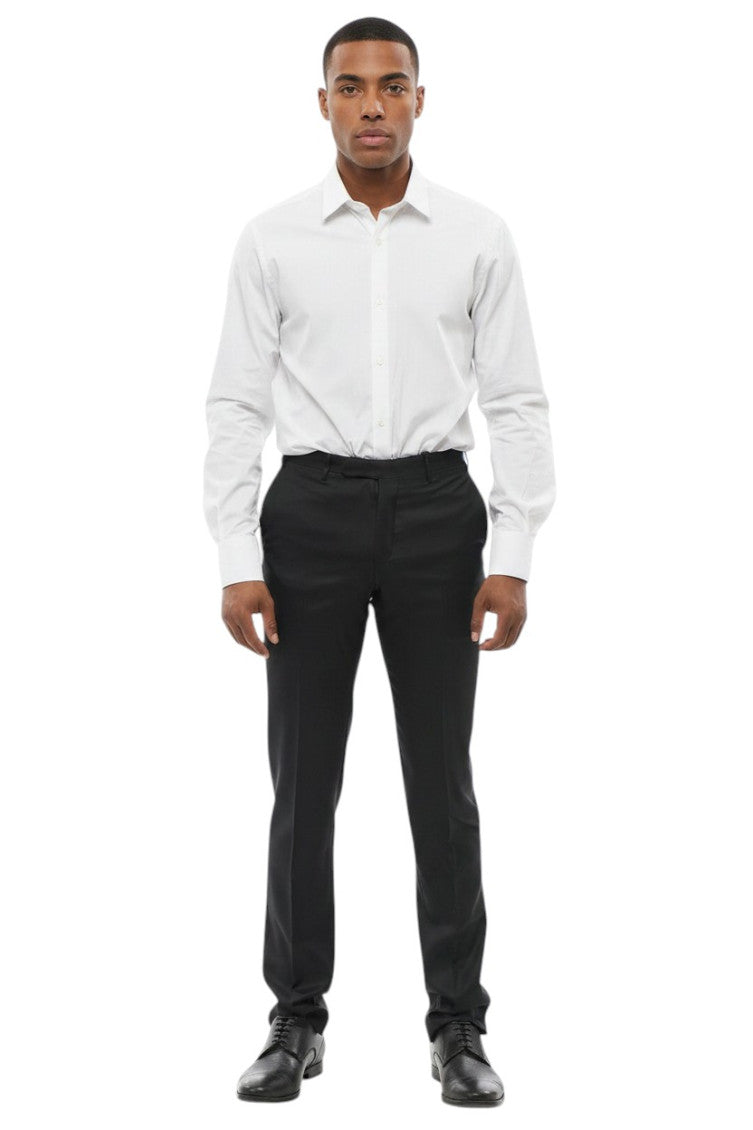 Black Flat Front Pants 1