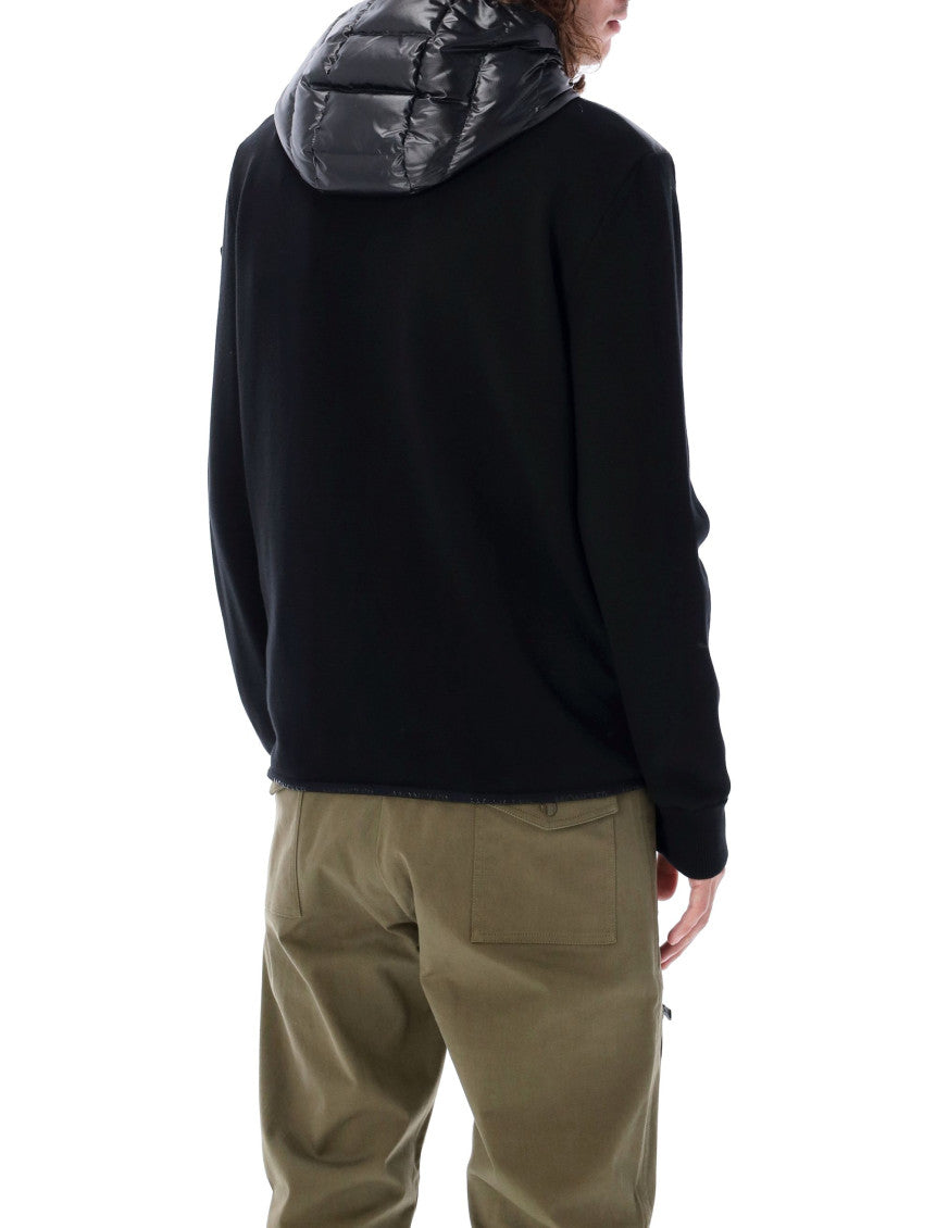 Black Quilted Hood Jacket 2