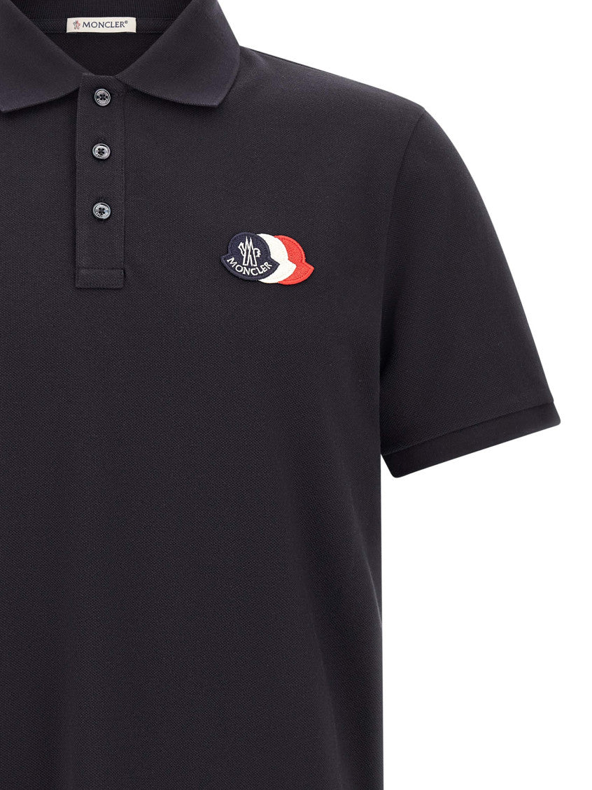 Blue Logo Shirt Collar Polo 3