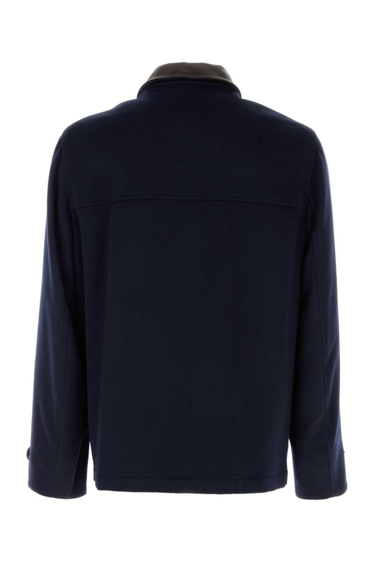 Dark Navy Shirt Collar Jacket 2