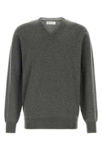 Grey Regular V Neck Sweater 1